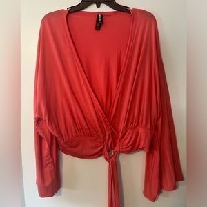 TIE-UP CROP TOP (Pink)